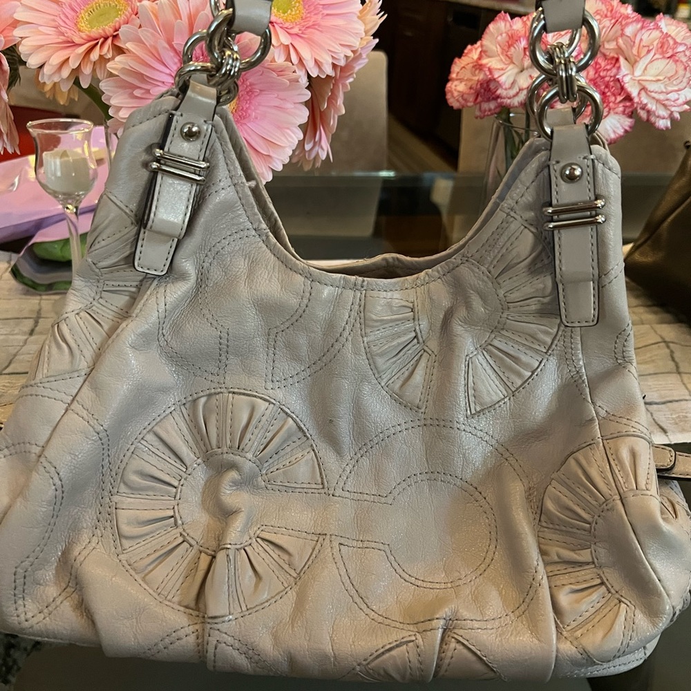 Coach embellished shoulder bag